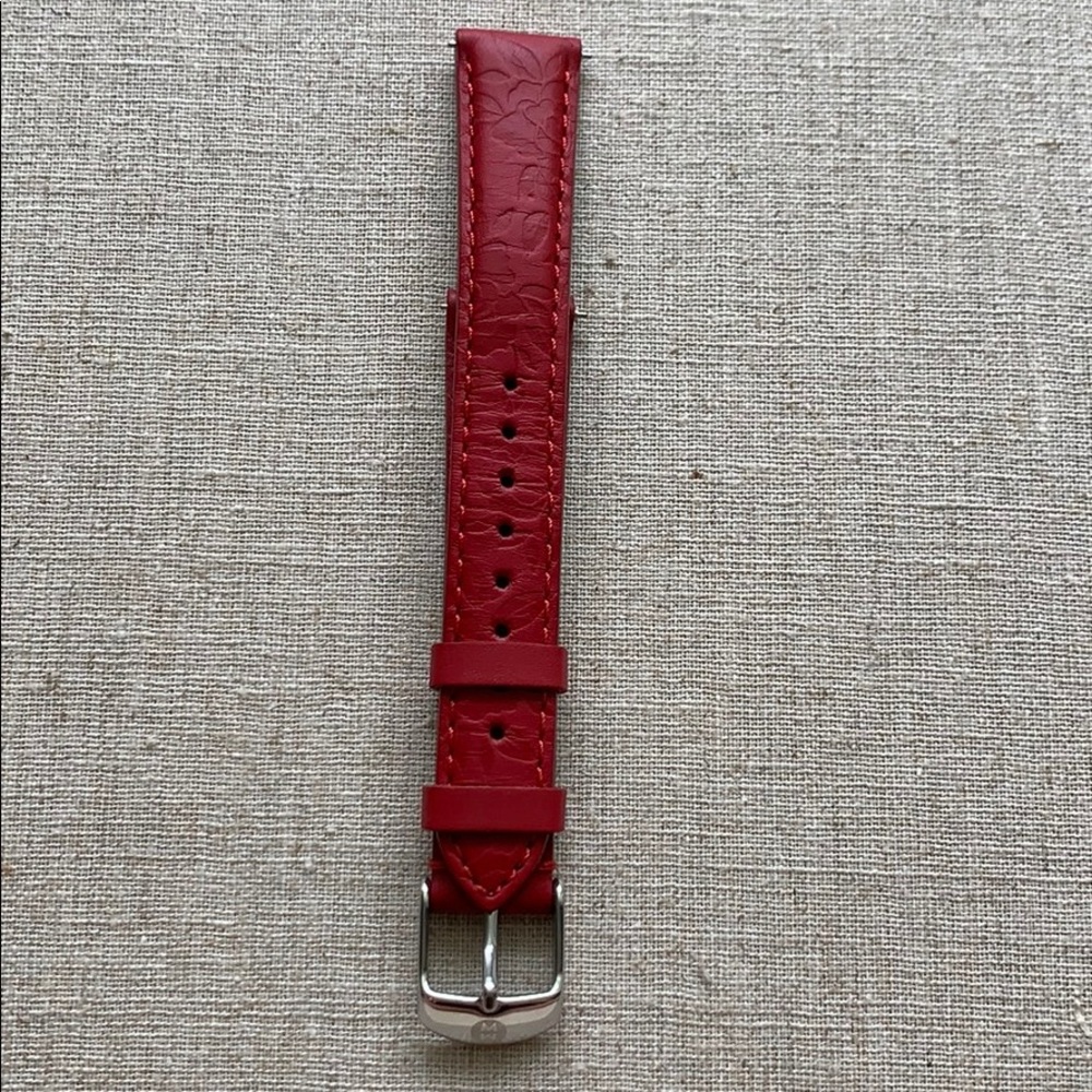 Michele 16mm leather watch band